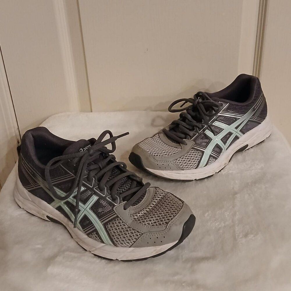 Asics Gel Contend 4 Running Shoes Gray & Mint Green 8.5 Gorpcore Athletic Basic